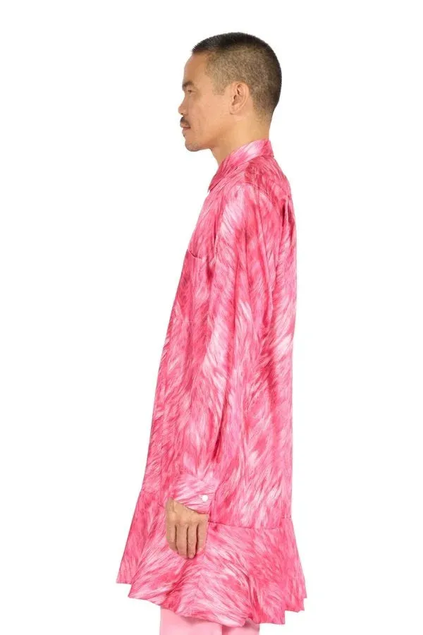 Fur Trompe-l'œil Long Shirt