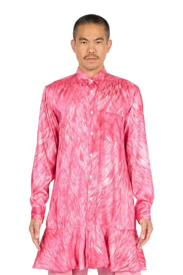 Fur Trompe-l'œil Long Shirt