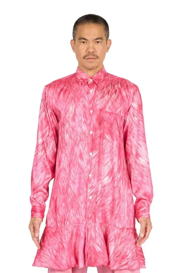 Fur Trompe-l'œil Long Shirt