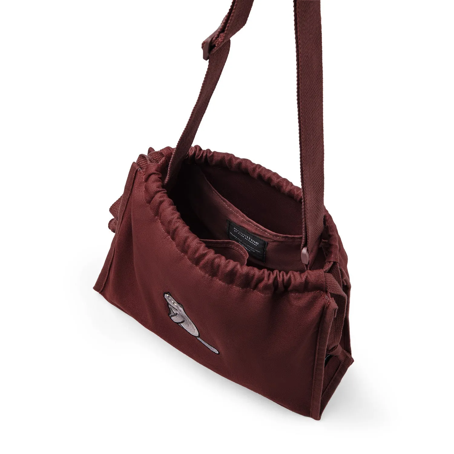 Furry Drawstring 37 - Maroon