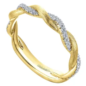 Gabriel & Co Diamond Twisted Band