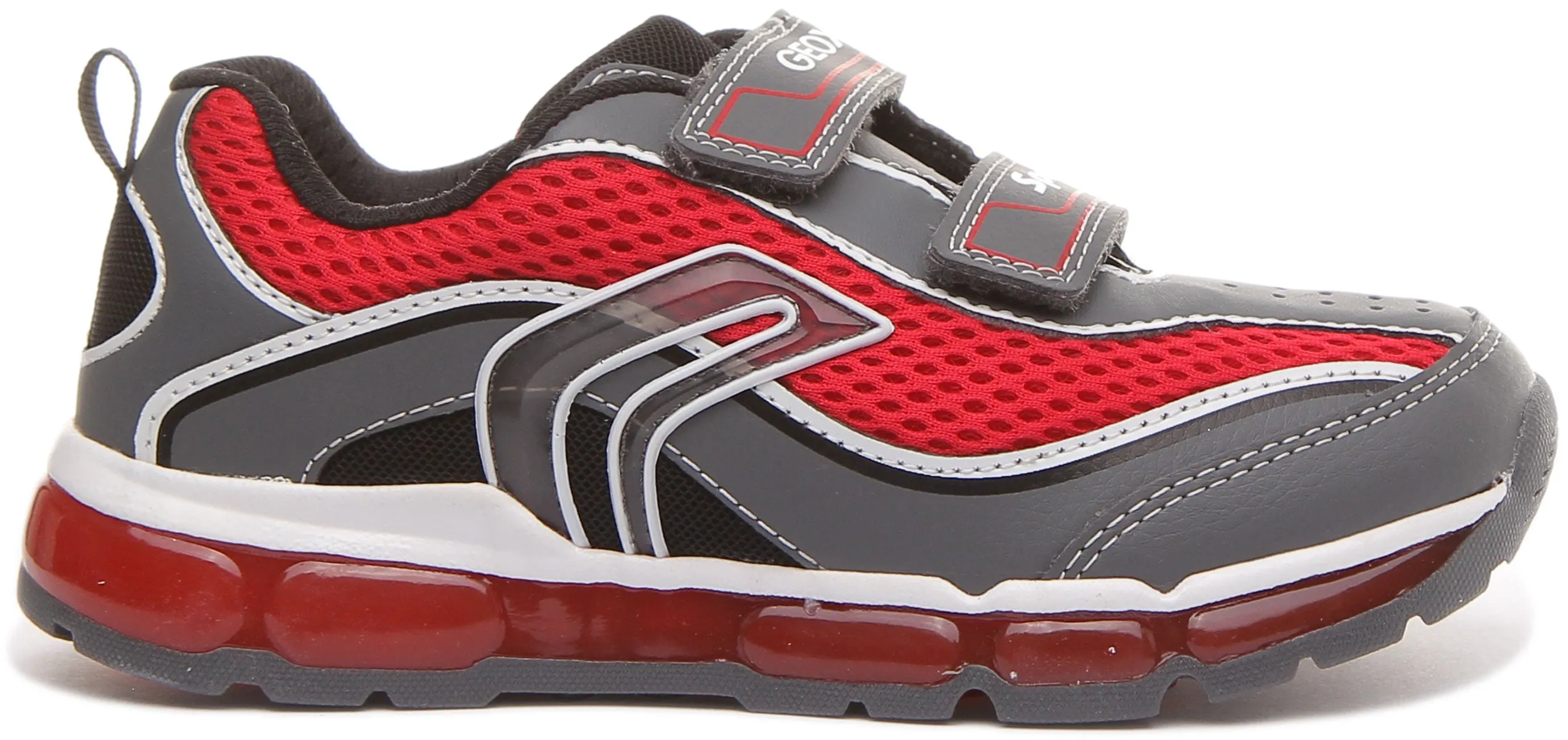 Geox J Android B.C In Grey Red For Kids