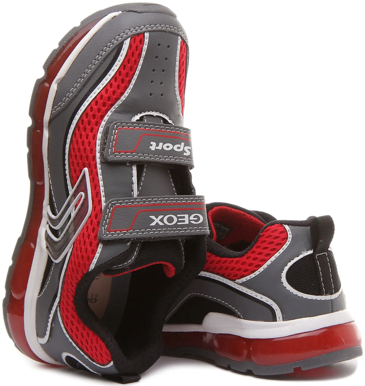 Geox J Android B.C In Grey Red For Kids