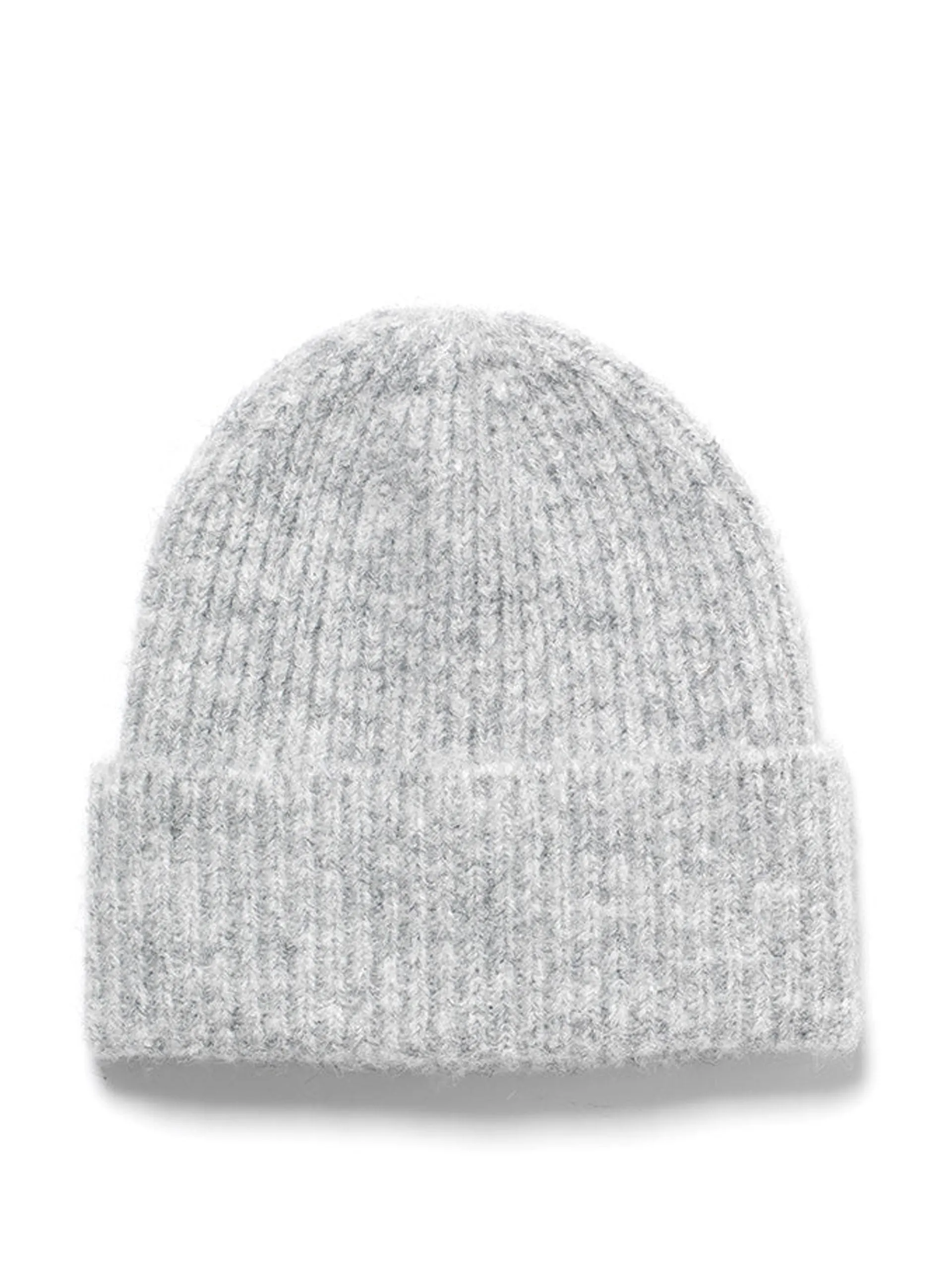 Grey knitted beanie