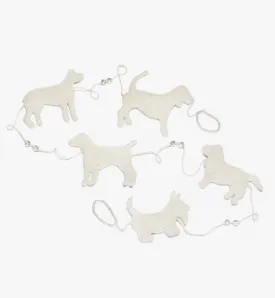 Handmade Dog Christmas Garland in Cream