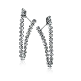 Hoop Earrings in 18k Gold with Diamonds
