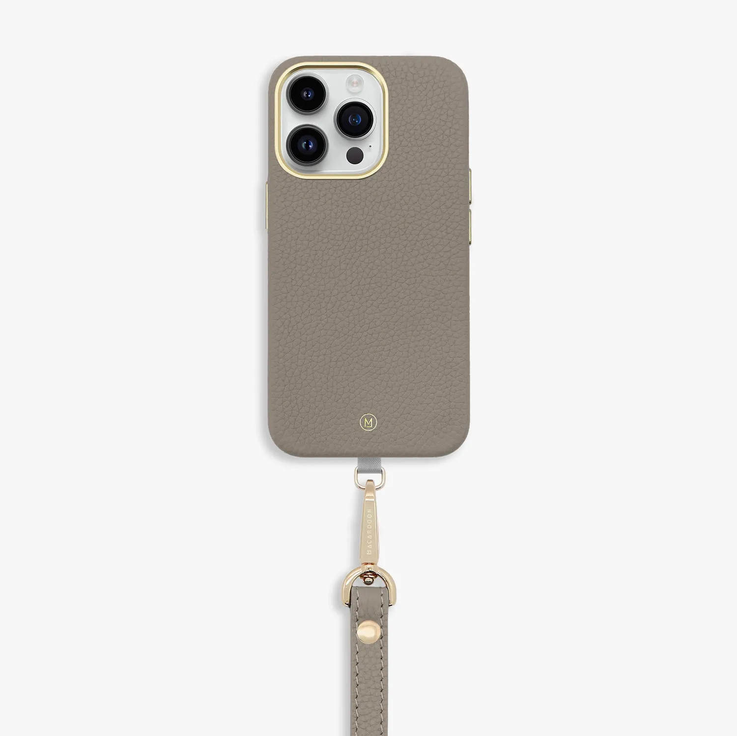 iPhone 16 Plus Leather MagSafe Case with Wrist Leather Strap