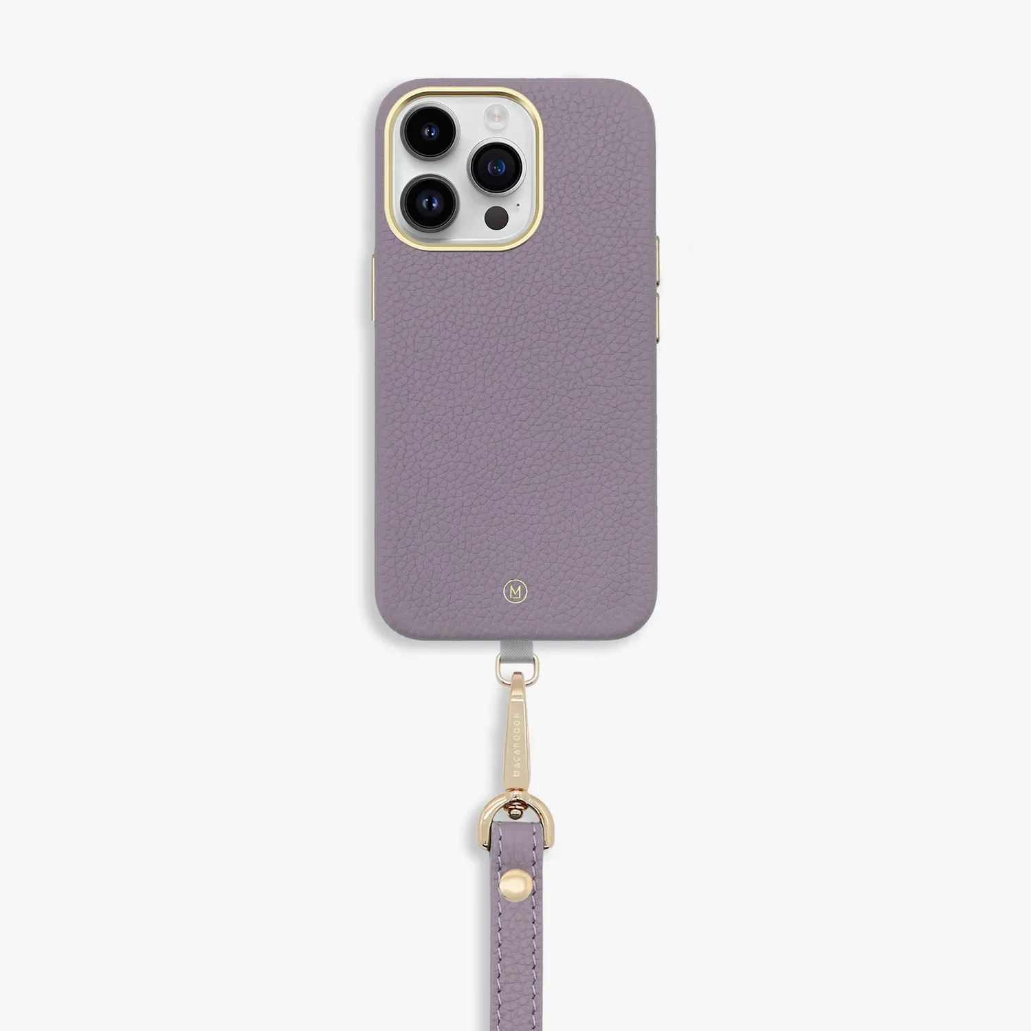 iPhone 16 Plus Leather MagSafe Case with Wrist Leather Strap