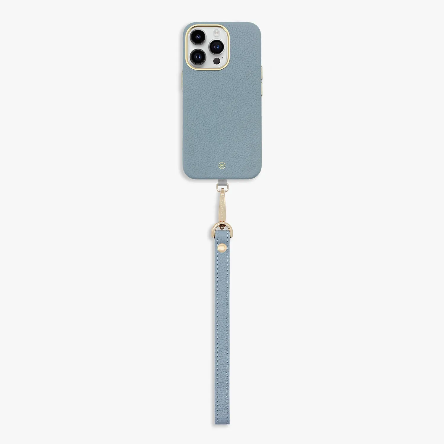 iPhone 16 Plus Leather MagSafe Case with Wrist Leather Strap