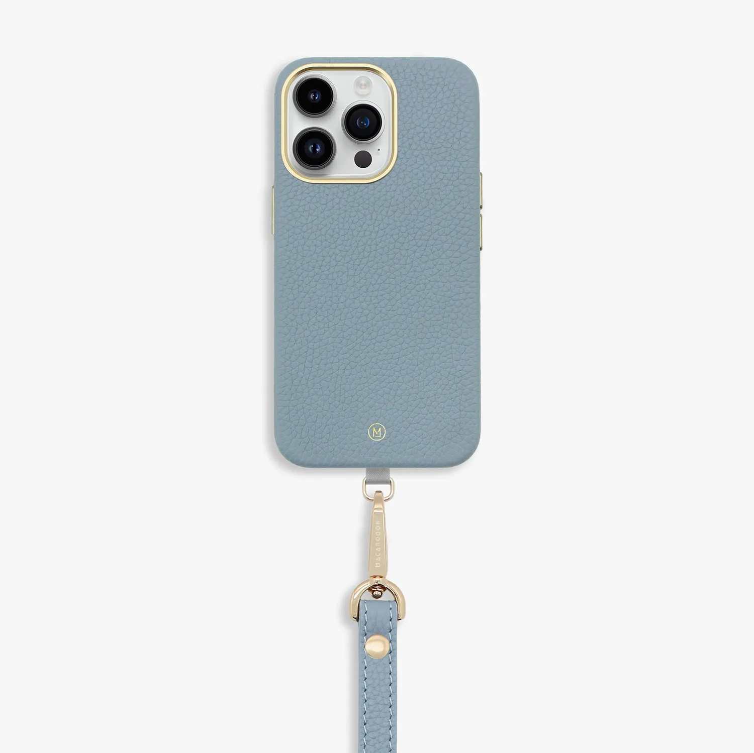 iPhone 16 Plus Leather MagSafe Case with Wrist Leather Strap