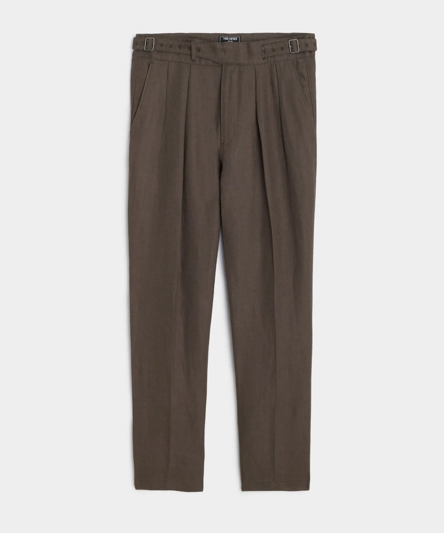 Dark Brown Irish Linen Gurkha Trousers