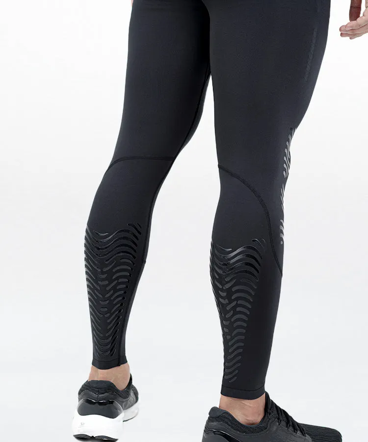 Knee & Calf Kinetic Tape Compression Leggings L20 Hetite (Double Knee Taping)
