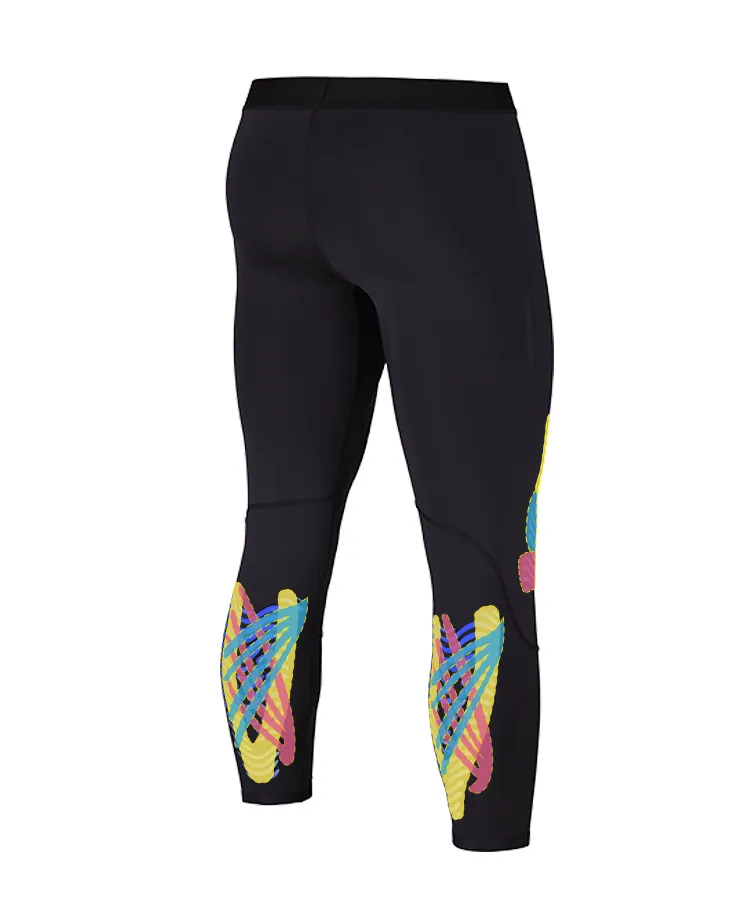 Knee & Calf Kinetic Tape Compression Leggings L20 Hetite (Double Knee Taping)