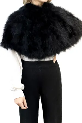 La Fiorentina - Black Feather Capelet