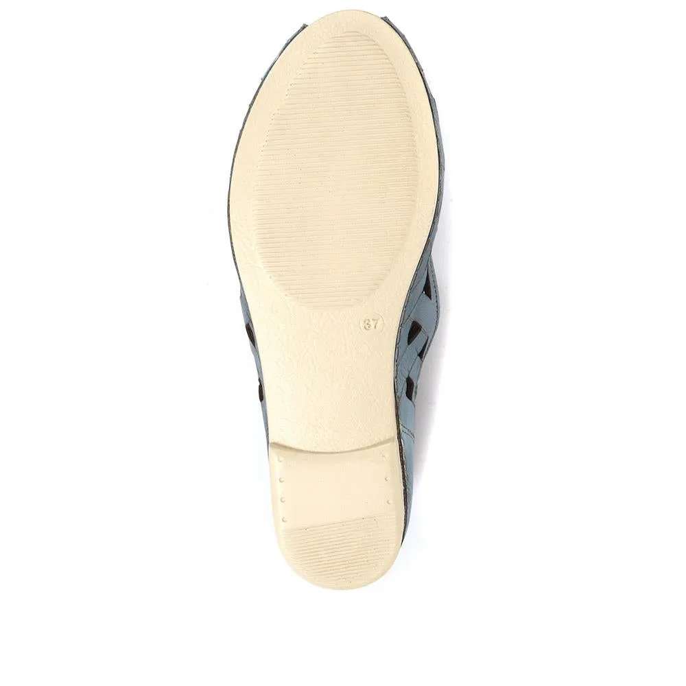 Leather Ballerina Pumps - KARY29015 / 315 056