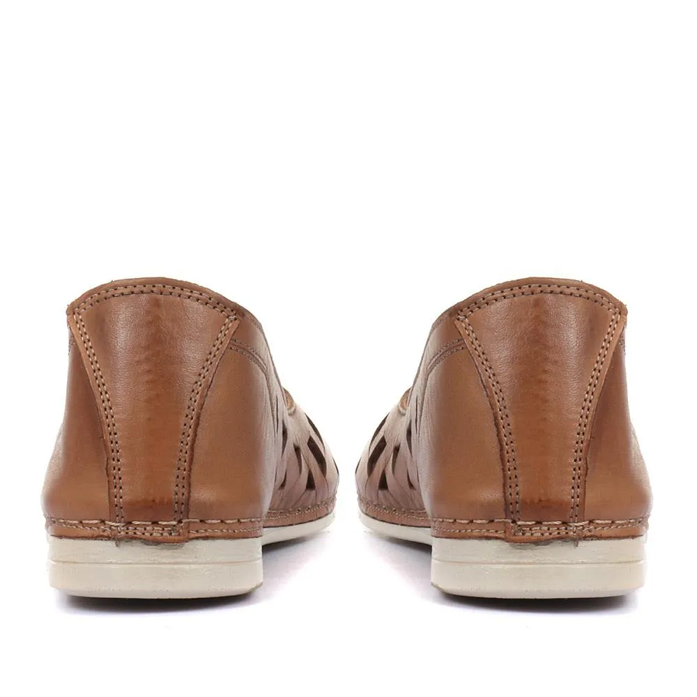 Leather Ballerina Pumps - KARY29015 / 315 056