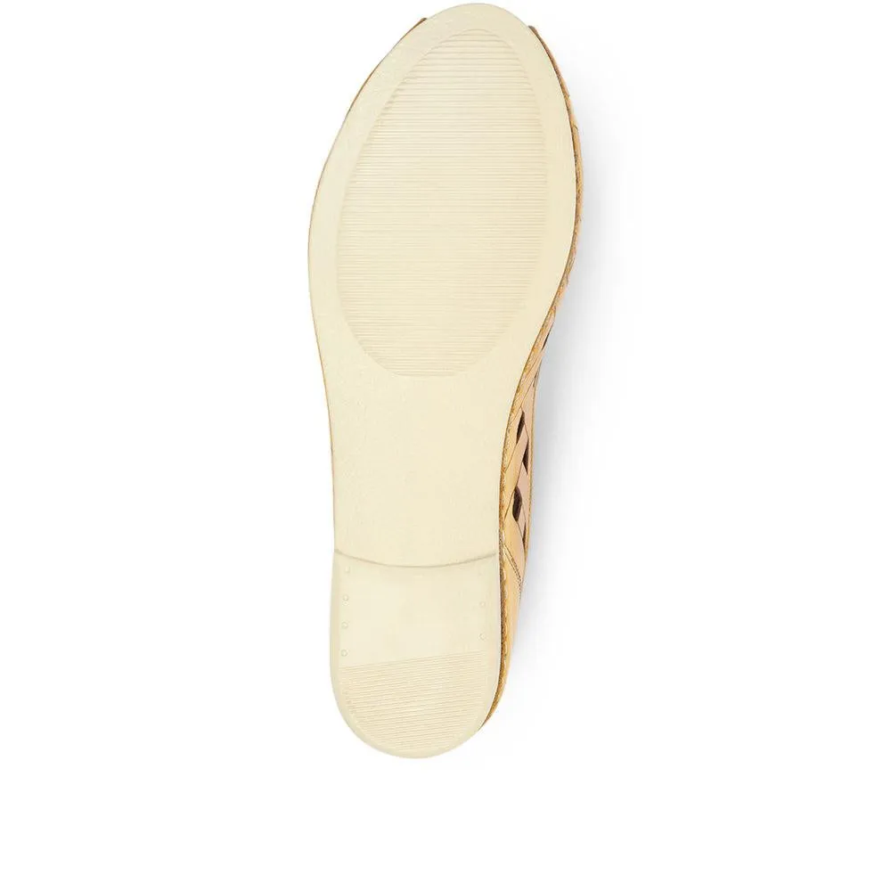Leather Ballerina Pumps - KARY29015 / 315 056