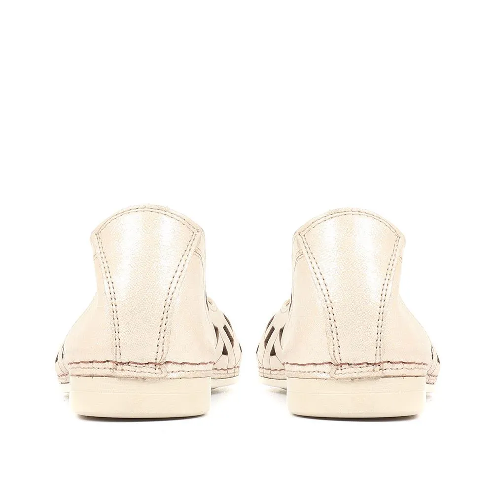 Leather Ballerina Pumps - KARY29015 / 315 056