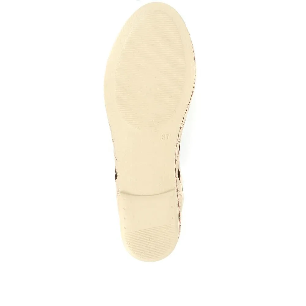 Leather Ballerina Pumps - KARY29015 / 315 056