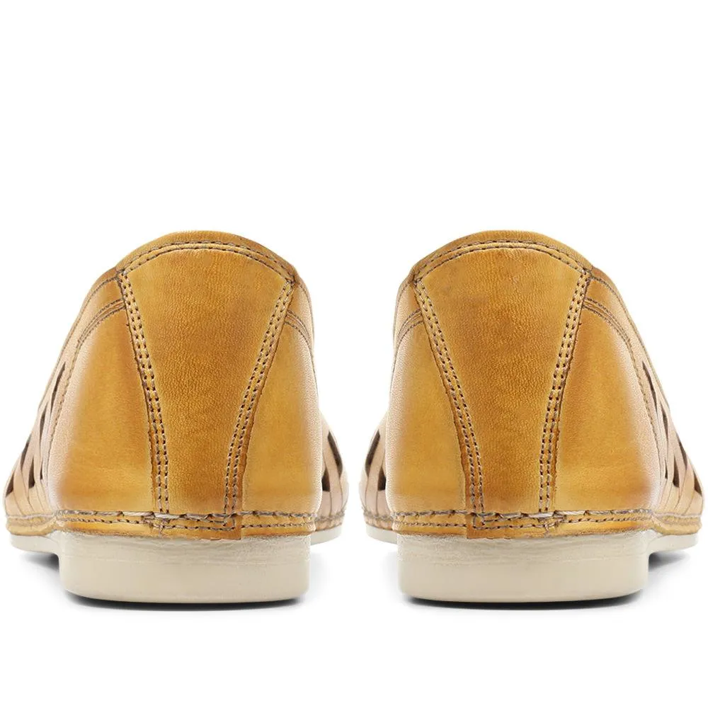 Leather Ballerina Pumps - KARY29015 / 315 056