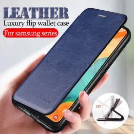 leather flip case For samsung Galaxy a10 a20 a30 a40 a50 a70 s8 s9 s10 note 10 plus s20 Ultra a51 a71 wallet cover coque fundas
