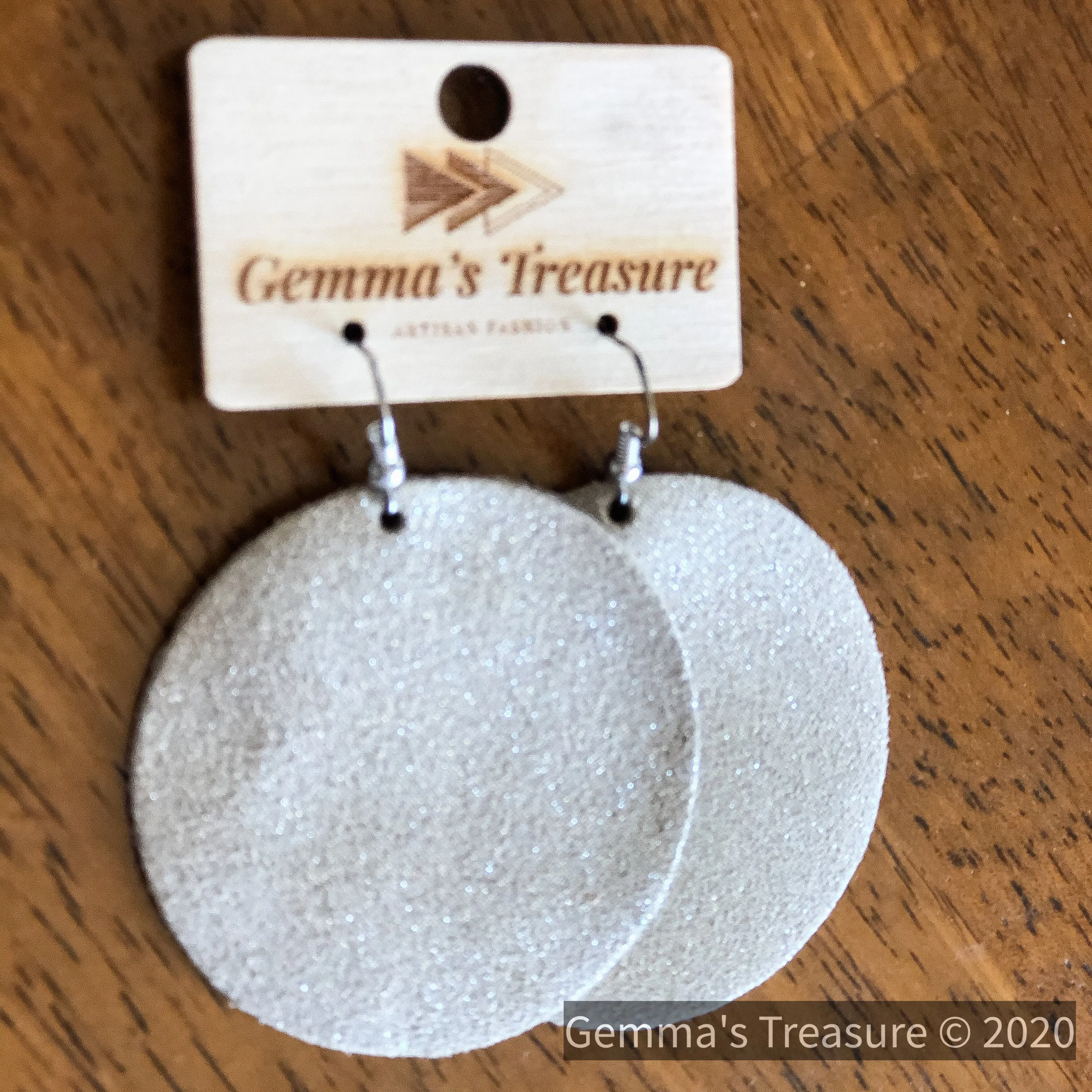 Leather Round Earrings - Multiple Colors