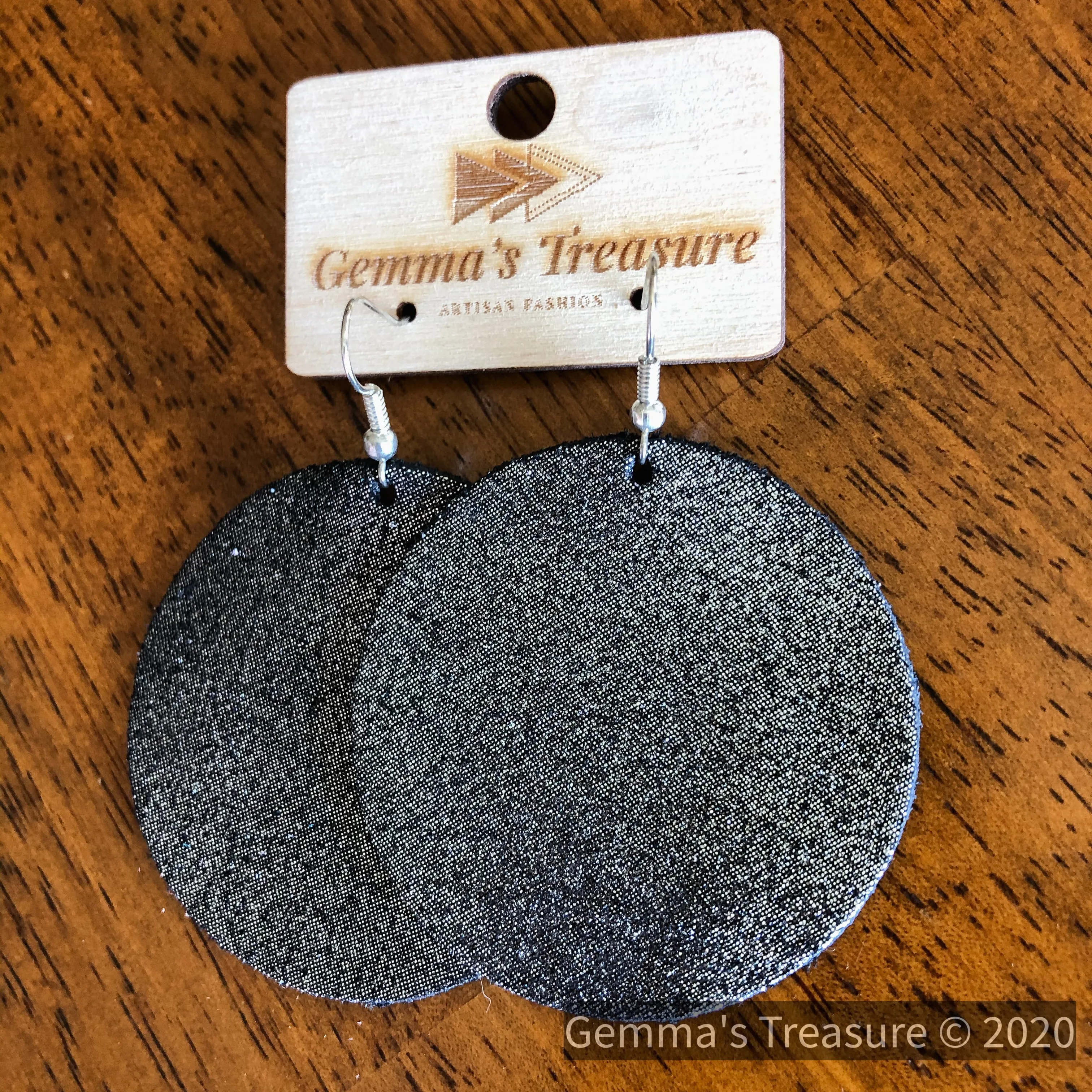 Leather Round Earrings - Multiple Colors