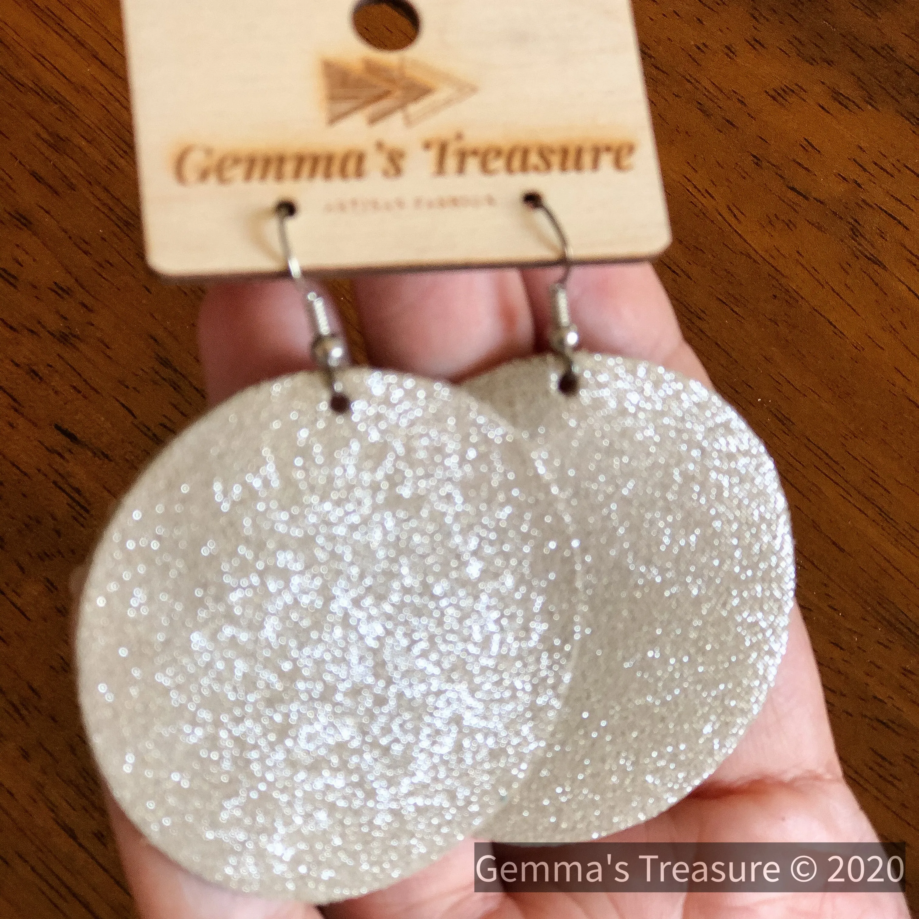 Leather Round Earrings - Multiple Colors