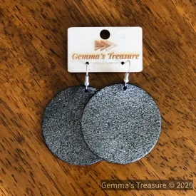 Leather Round Earrings - Multiple Colors