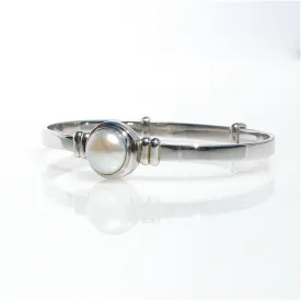 Mabe Pearl Children’s Adjustable Sterling Silver Bracelet