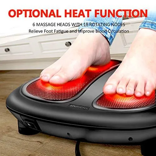 MEDCRX™ Shiatsu Foot Massager w/ Heat | 18 Nodes, Deep Kneading, Adjustable Height
