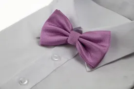 Mens Lilac Plain Coloured Checkered Bow Tie