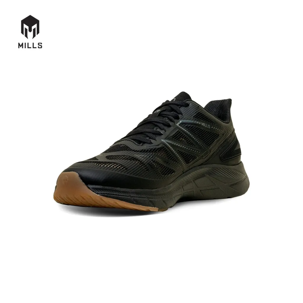 Mills Sepatu Lari Running Shoes Treximo Saga V2 Black / Gum 9101205