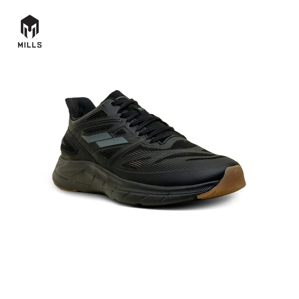 Mills Sepatu Lari Running Shoes Treximo Saga V2 Black / Gum 9101205