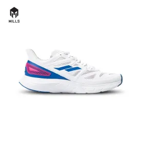 Mills Sepatu Lari Running Shoes Treximo Saga V2 White / Blue / Magenta 9101204