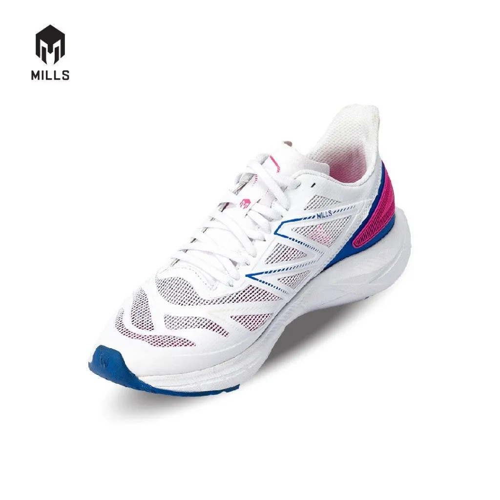 Mills Sepatu Lari Running Shoes Treximo Saga V2 White / Blue / Magenta 9101204
