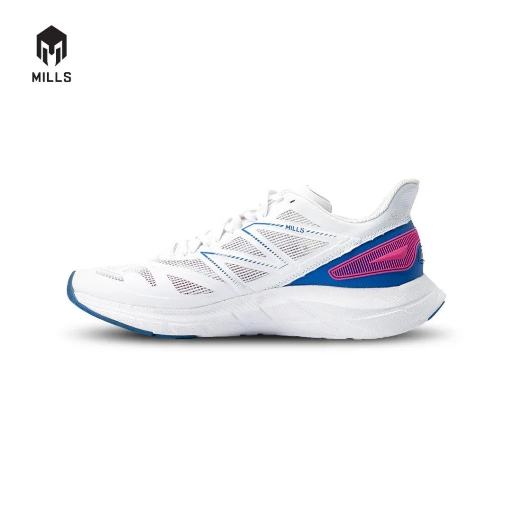 Mills Sepatu Lari Running Shoes Treximo Saga V2 White / Blue / Magenta 9101204
