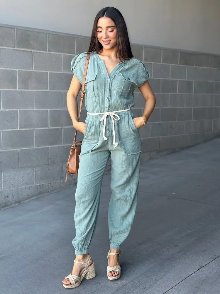 Phoenix Jumpsuit - Ash Olive