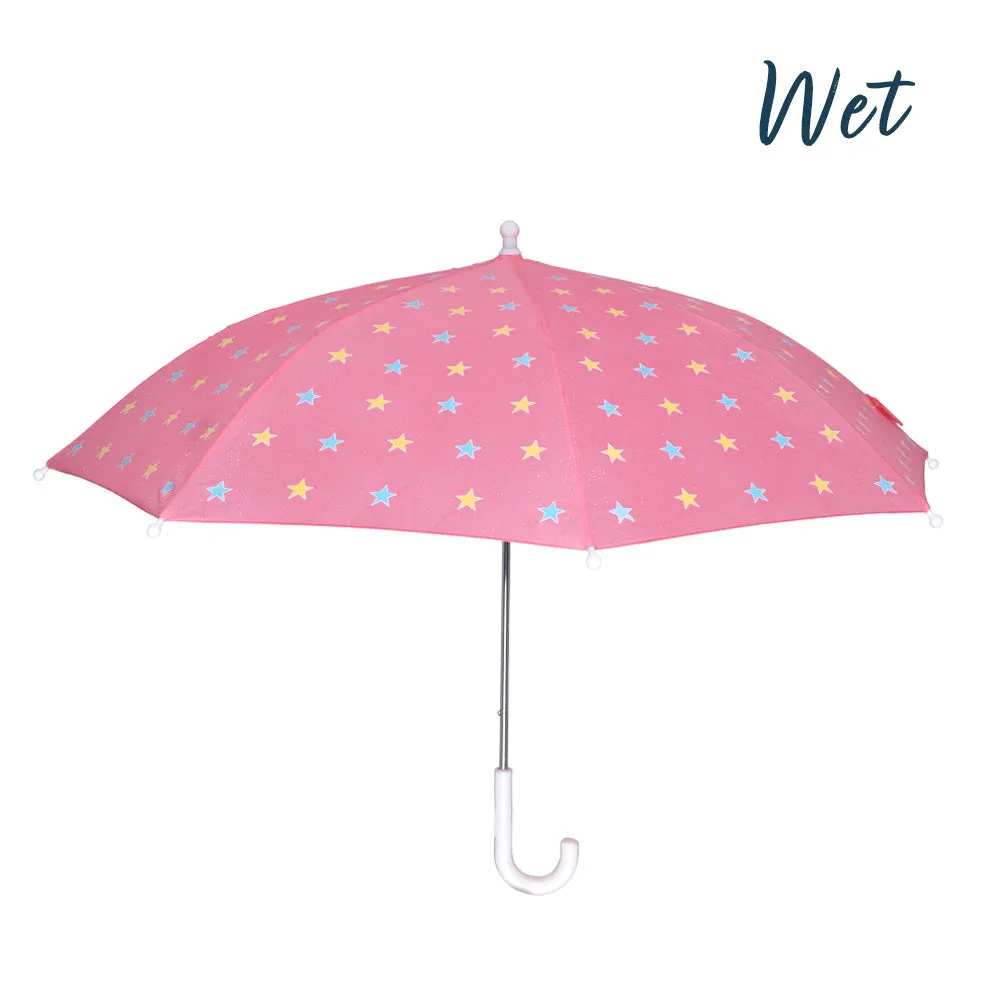 Pink Star Color Changing Kids Umbrella