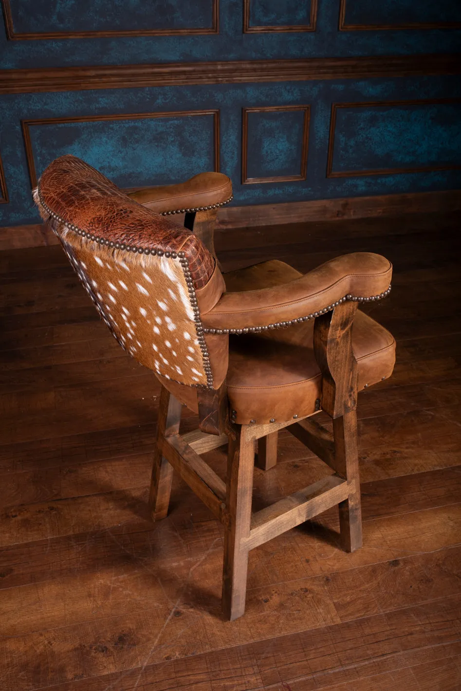 Preserve Sycamore Leather Axis Bar Stool