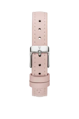 Rose Leather Strap Silver