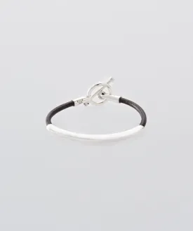 Round Leather  Bracelet "BLACK"