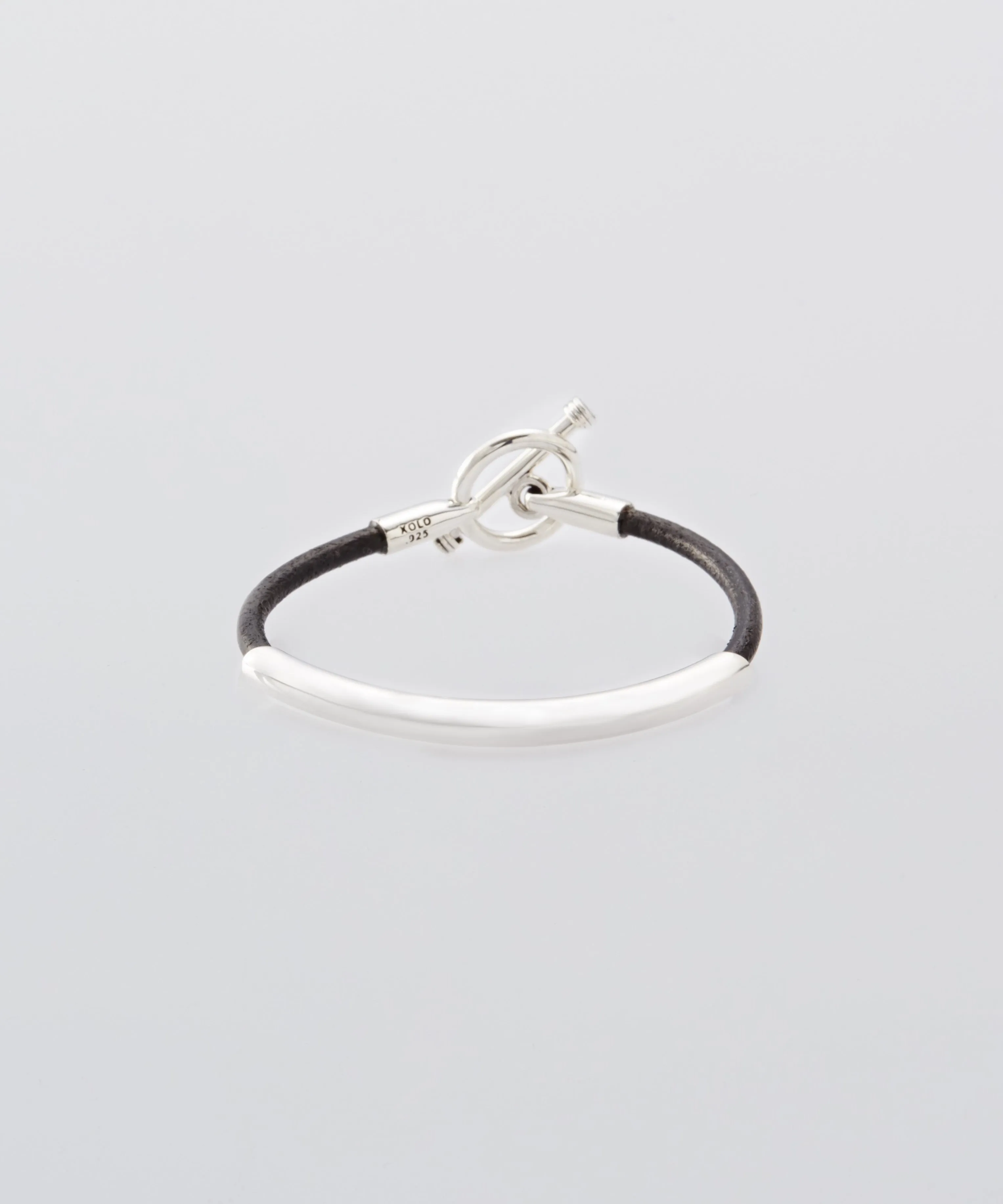 Round Leather  Bracelet "BLACK"
