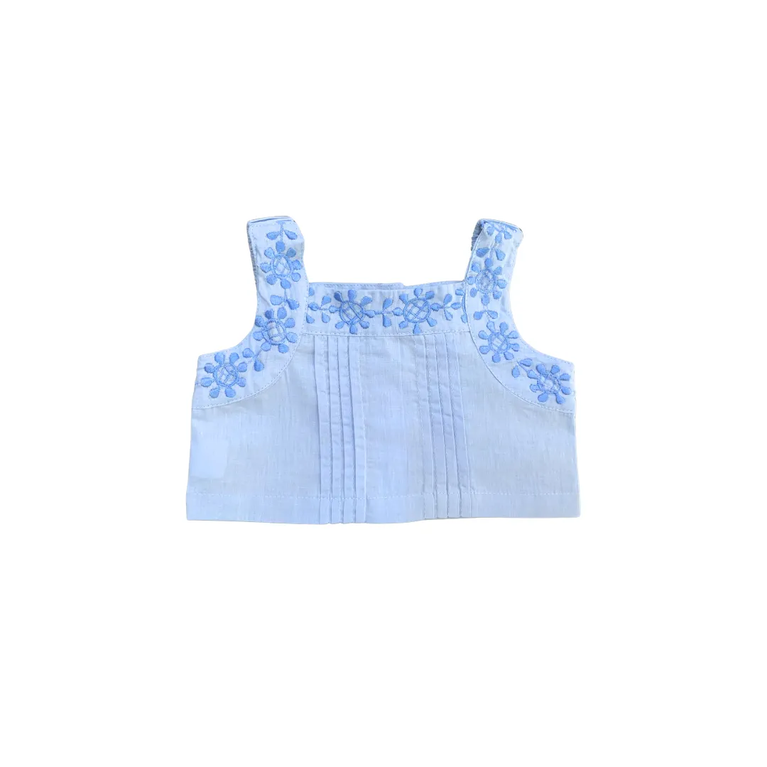 Sena Set Embroidery in Light Blue