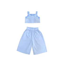 Sena Set Embroidery in Light Blue
