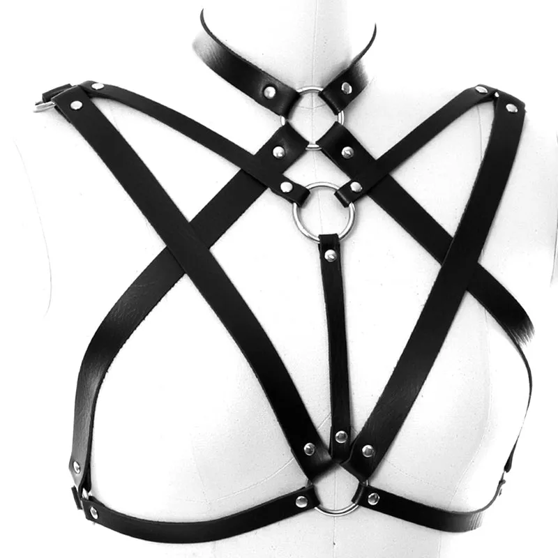 'Slasher' Black Gothic Body Belt Harness