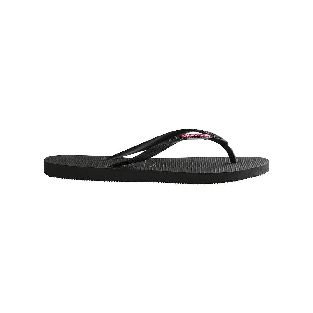 Slim Logo Metallic Flip Flops