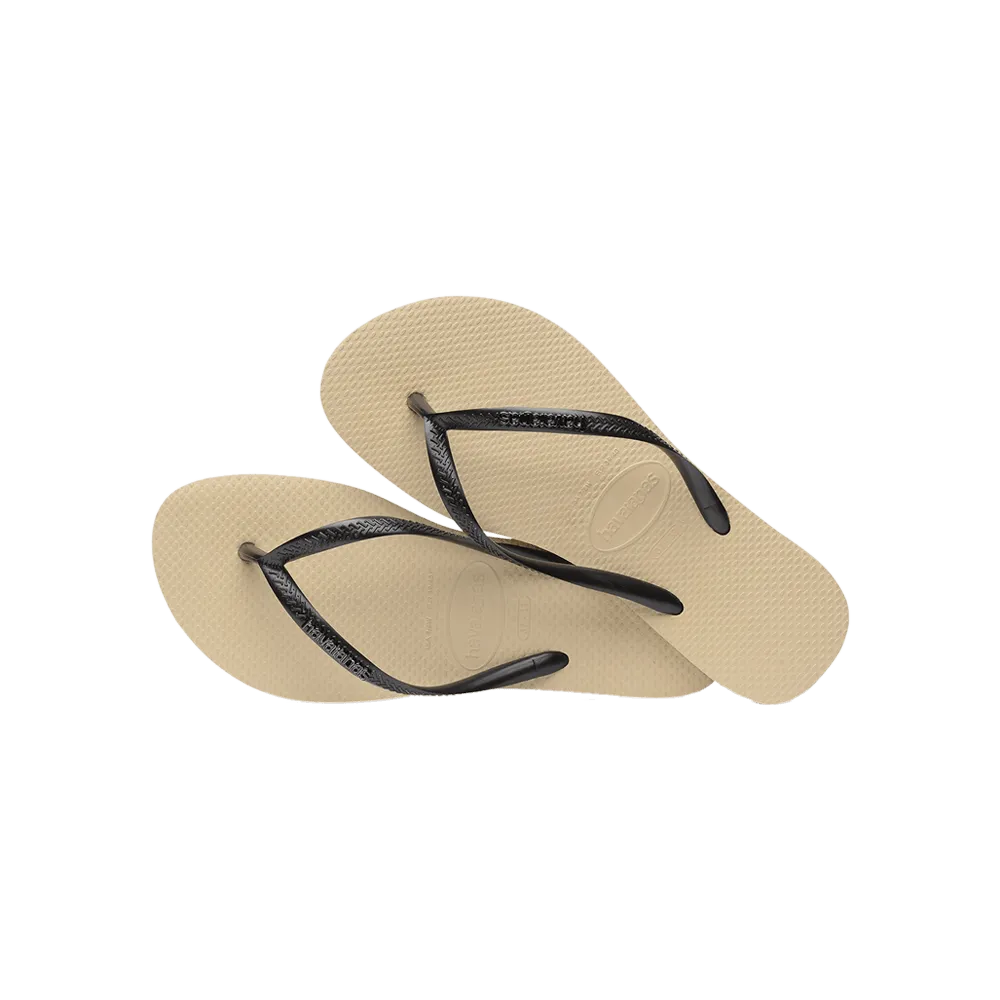 Slim Logo Metallic Flip Flops
