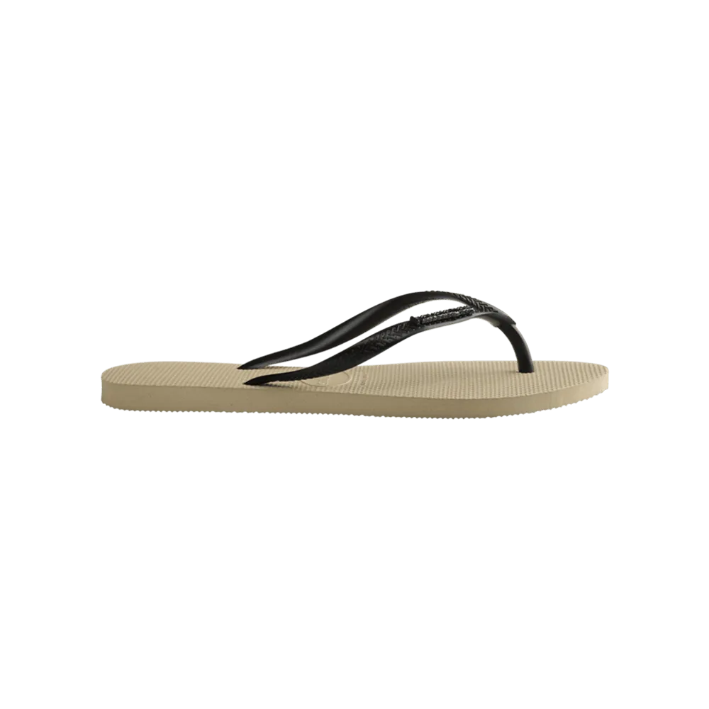 Slim Logo Metallic Flip Flops