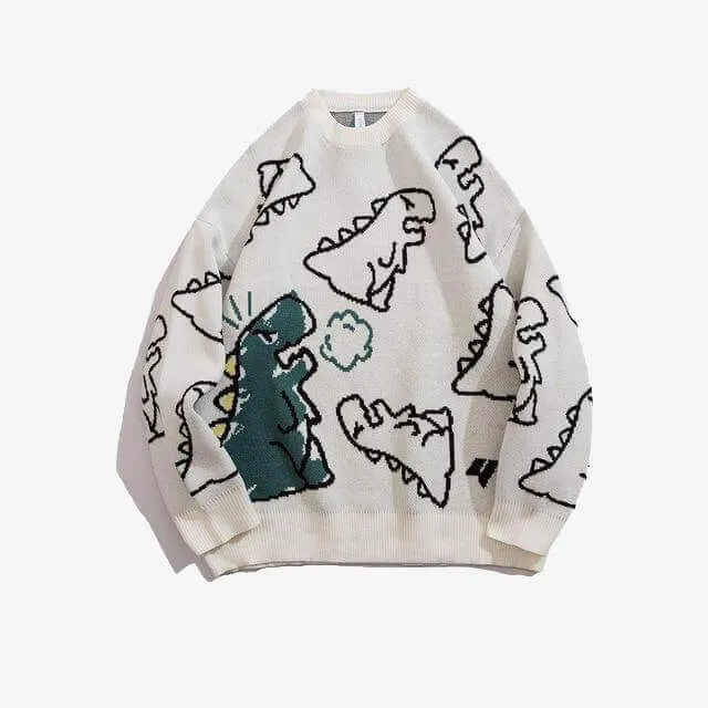 Sweater Men Harajuku Fashion Knitted Hip Hop Streetwear